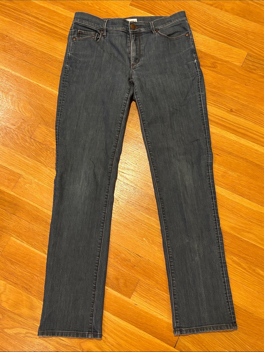 Loft Womens Modern Straight Leg Jeans Dark Wash Denim Size 28 / 6